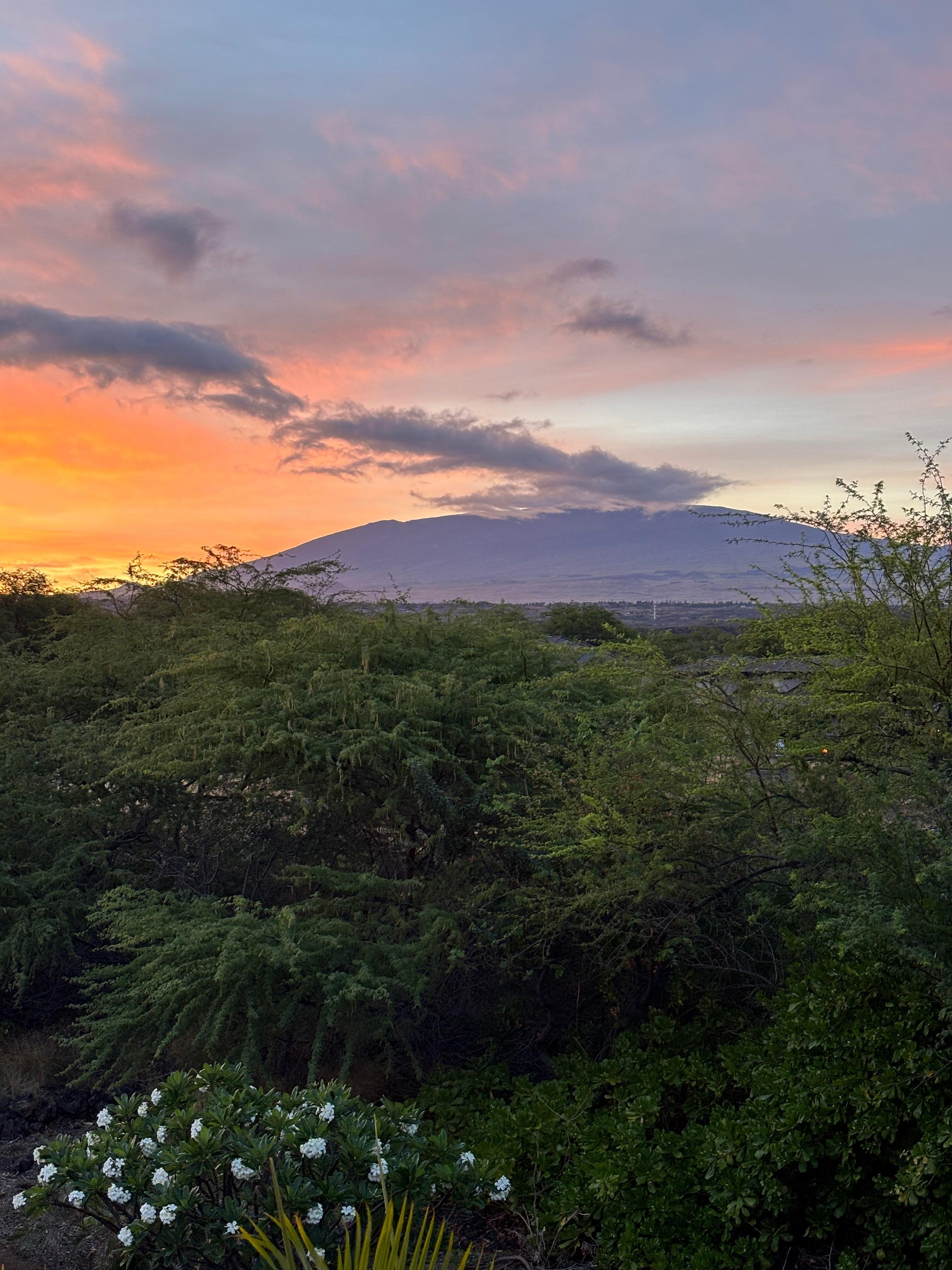 Mauna Kea sunrise from lanai.