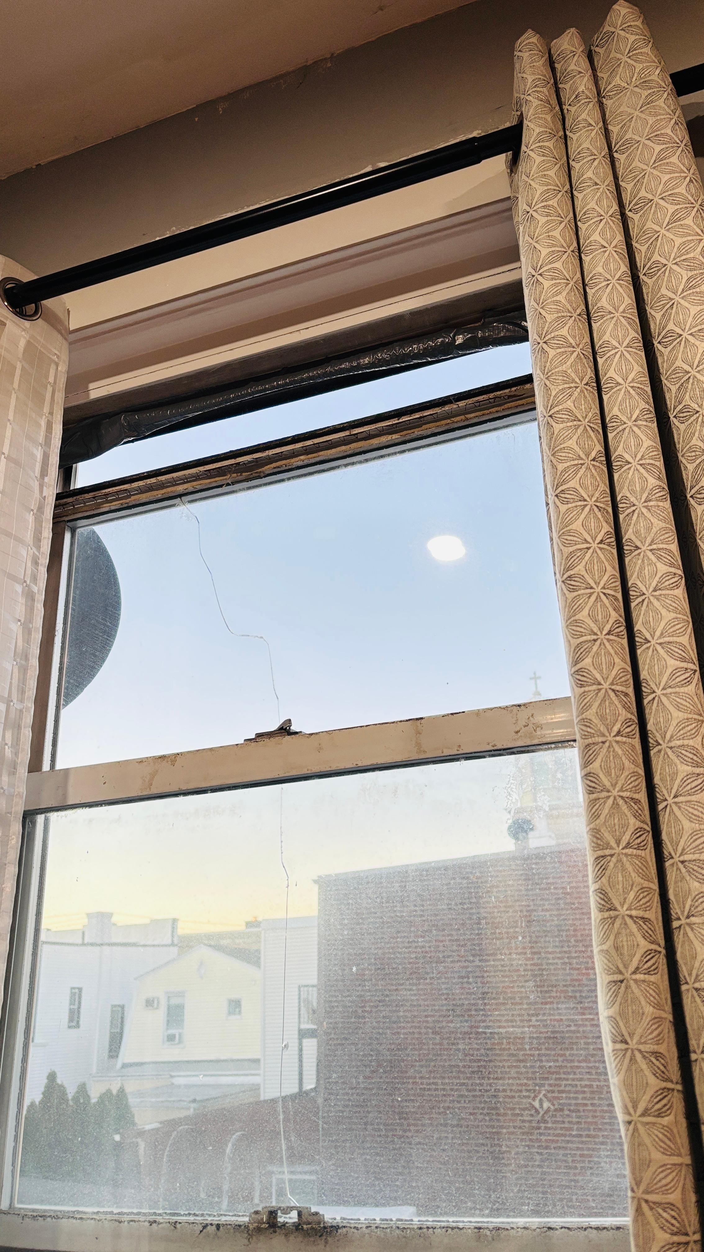 Broken window - due to which we couldn’t even sit in living room