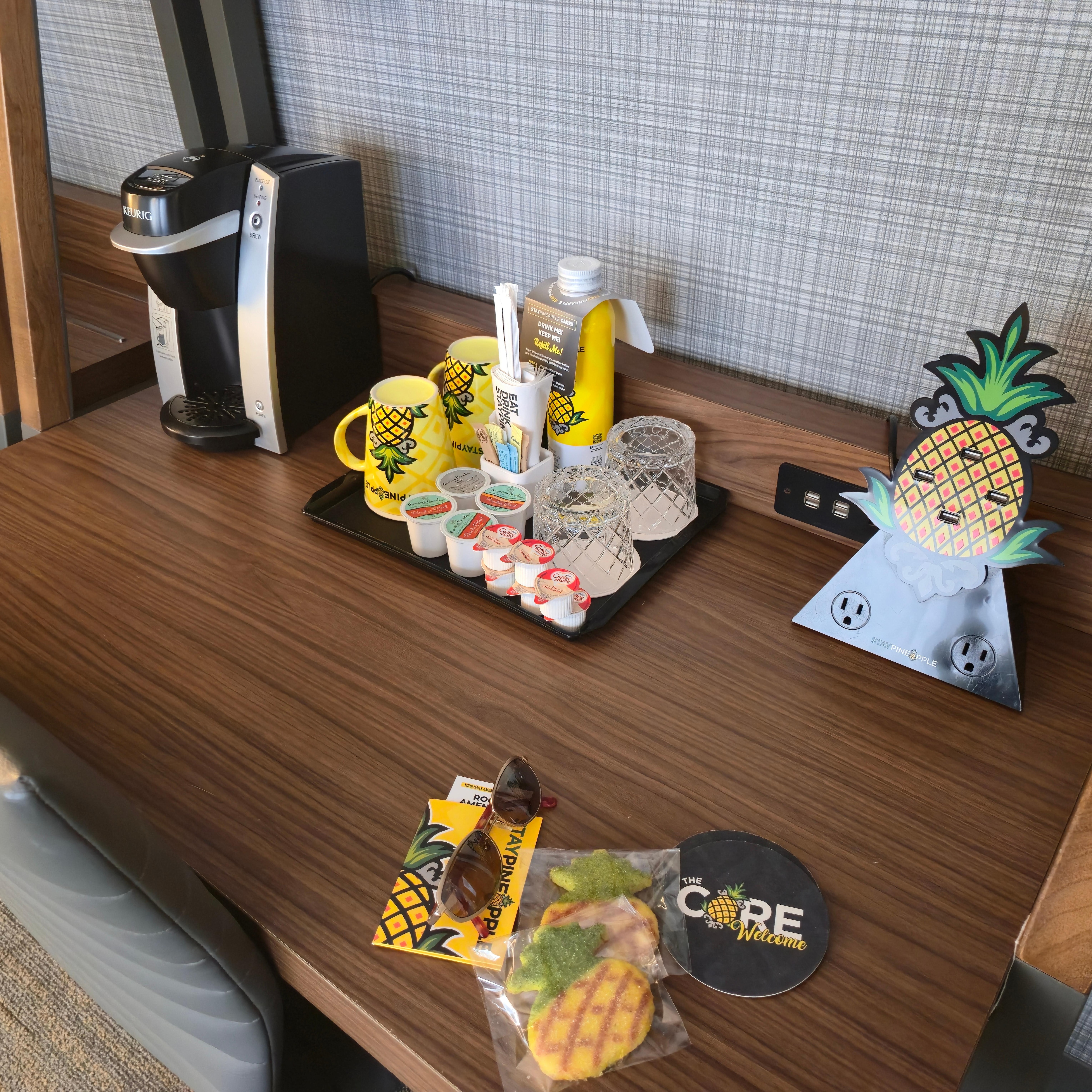 Free in-room amenities. 