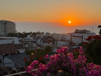 Sunset from a common balcony area