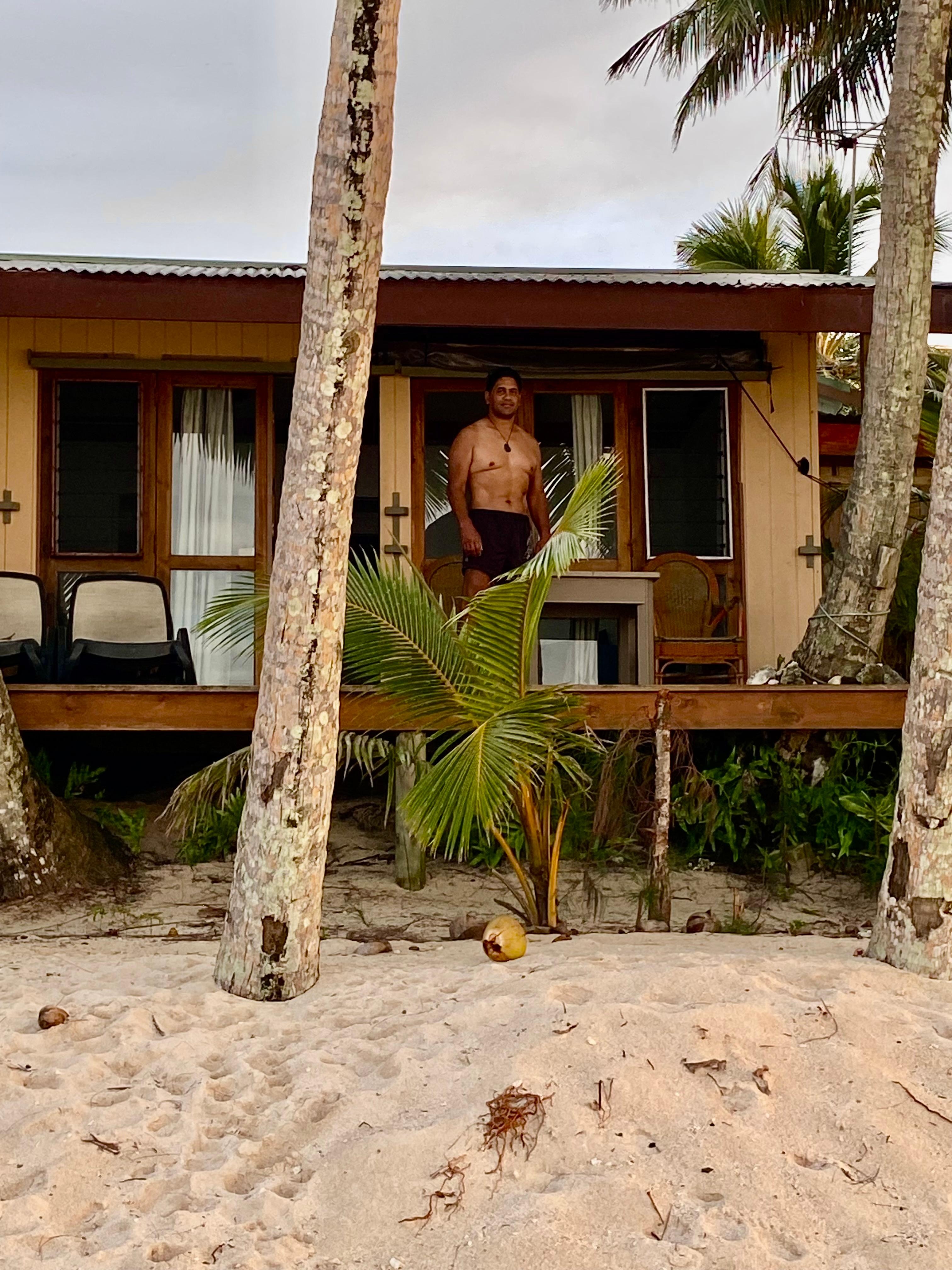 Looking up to the Villa from the Beach