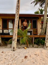 Looking up to the Villa from the Beach