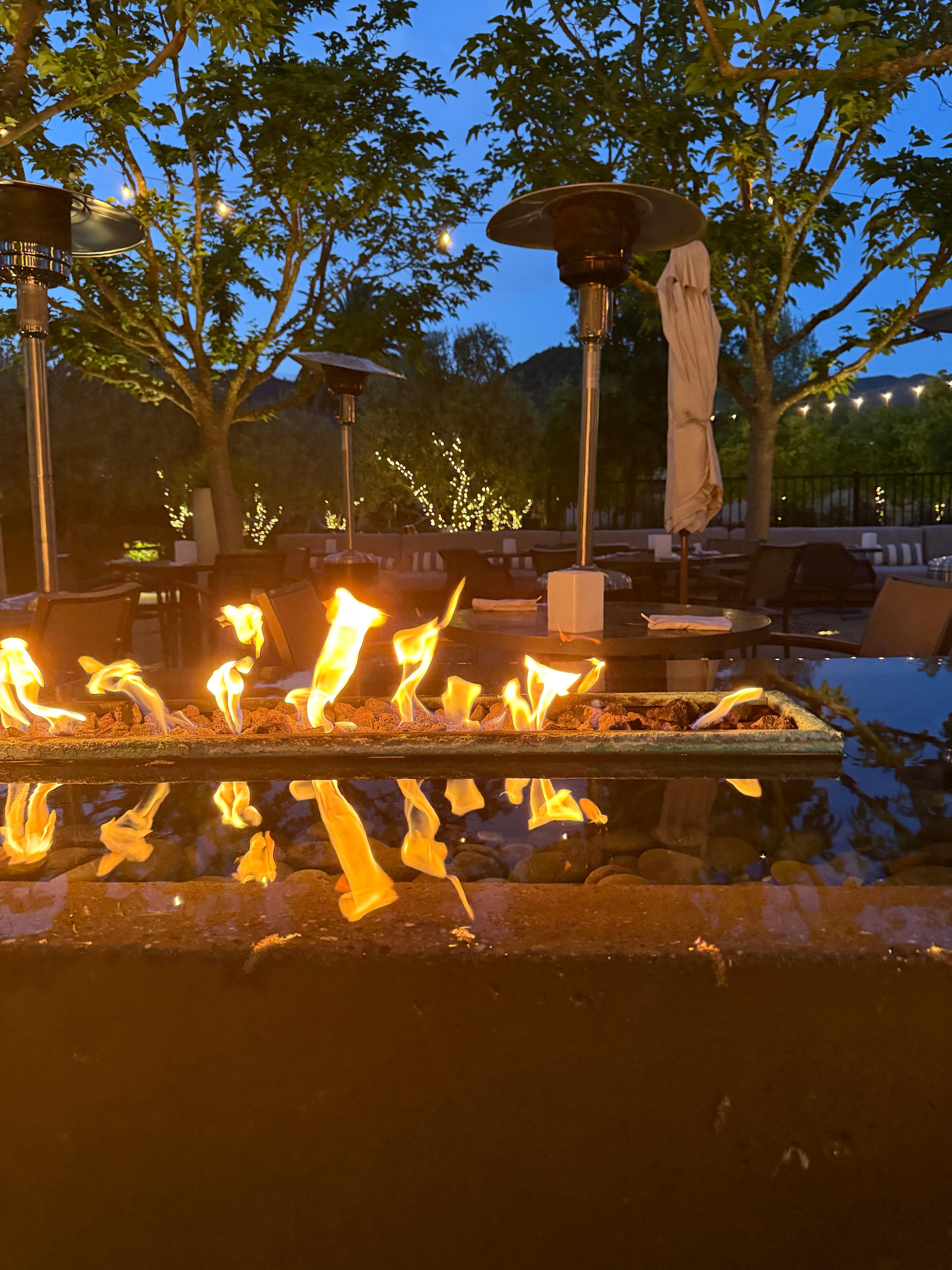 dining on the patio