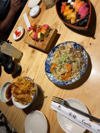 Food is good at Japanese restaurant.