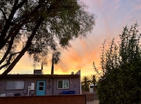 Back yard sunset