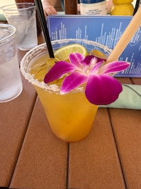 Try the spicy mango margarita!