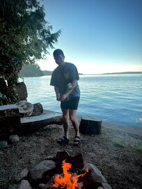 Smores by the ocean.