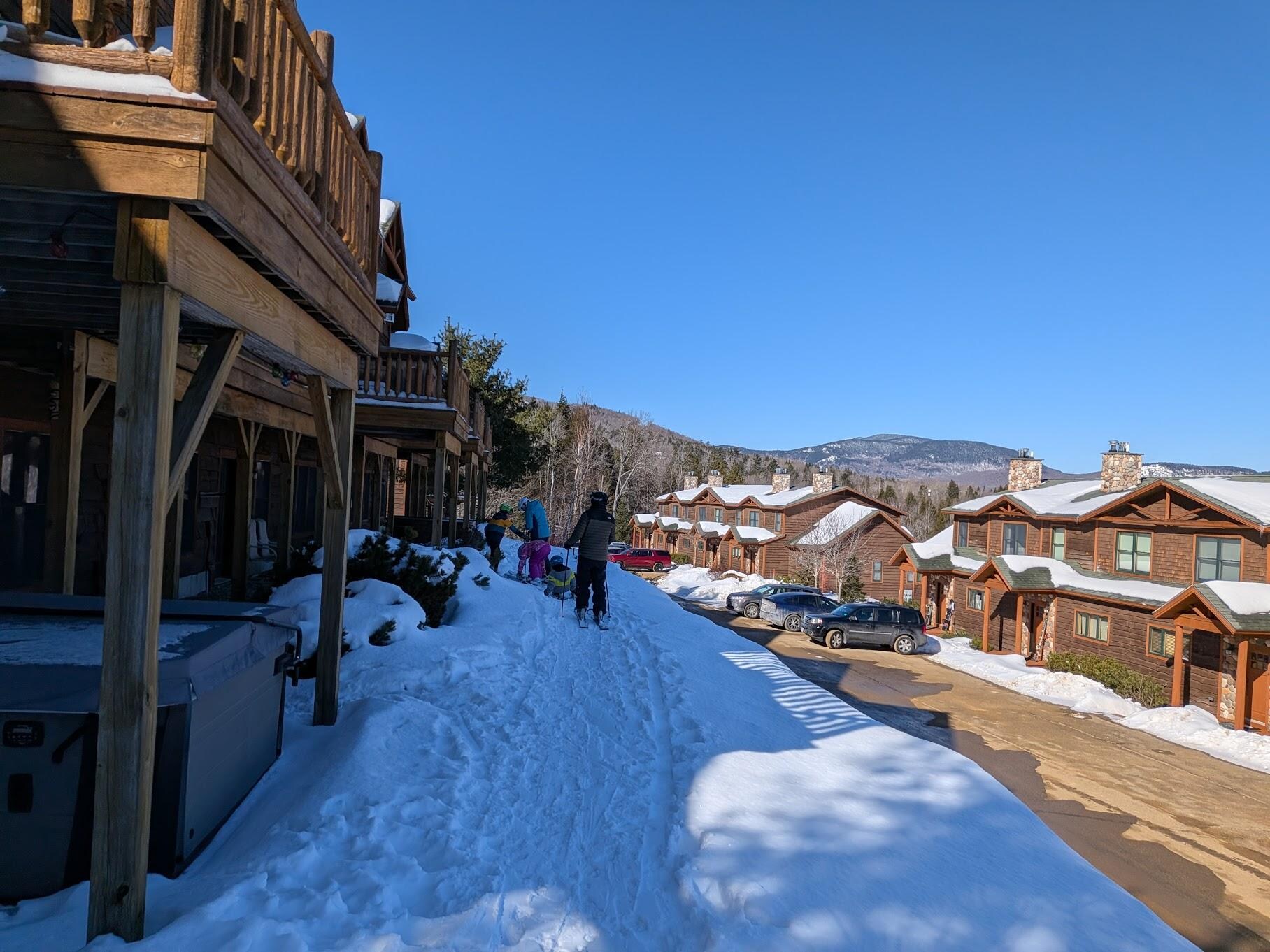 Ski on ski off access right to the back door!