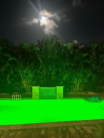 VRBO pool at night
