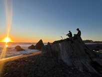 Sunset at the nearby beach