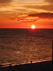 One of many beautiful sunsets from the balcony.