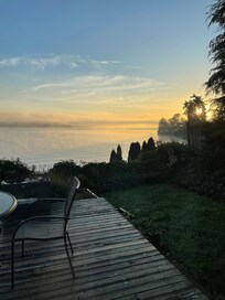 The sunrise was beautiful.