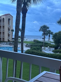 From balcony at dusk