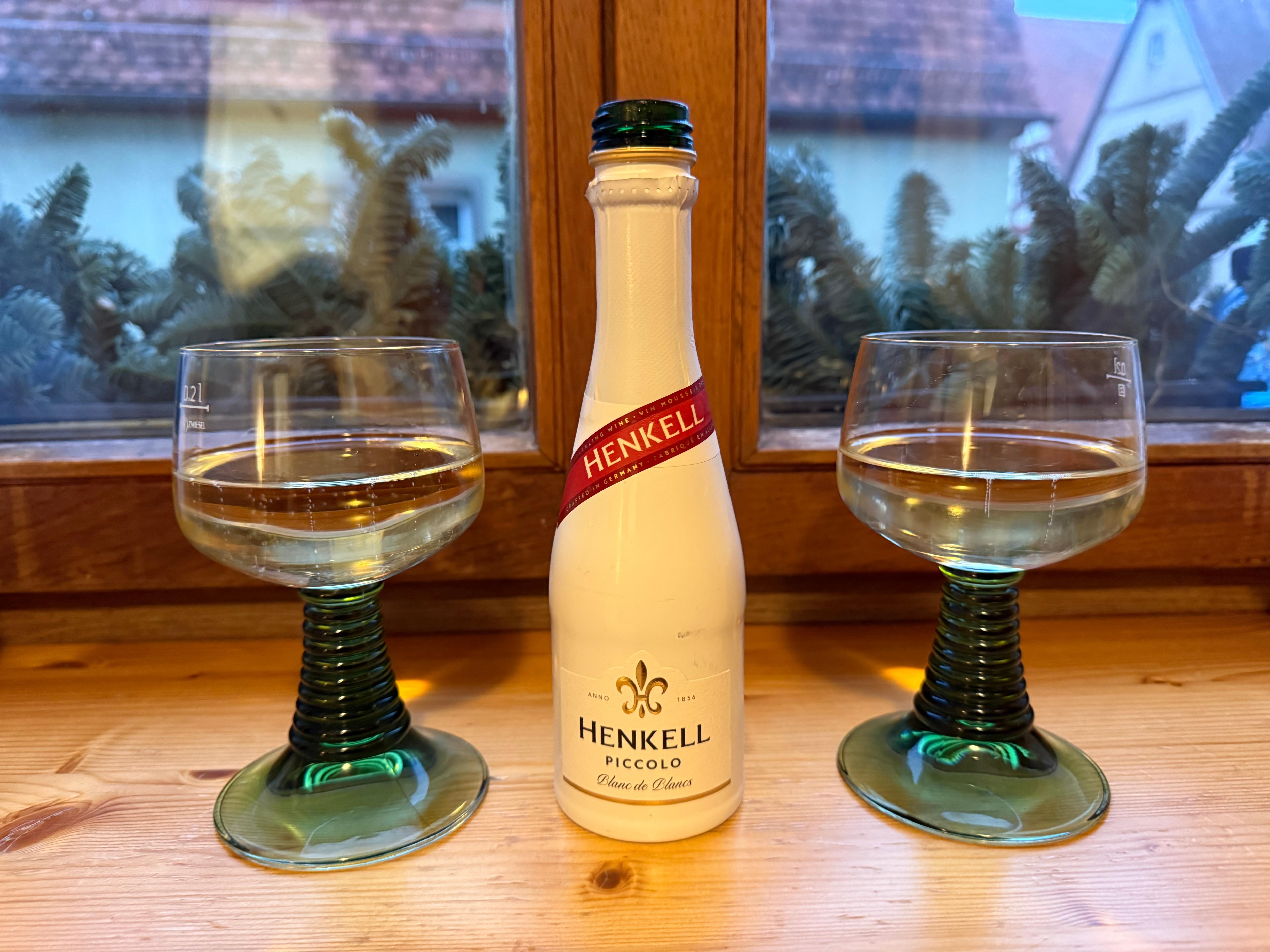 The hotel let us borrow some wine glasses to celebrate our first day in Rothenburg!