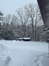 Morning after snow vey beautiful and love walking the trail