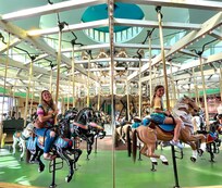 Carousel at 117 year old Santa Cruz Beach Boardwalk