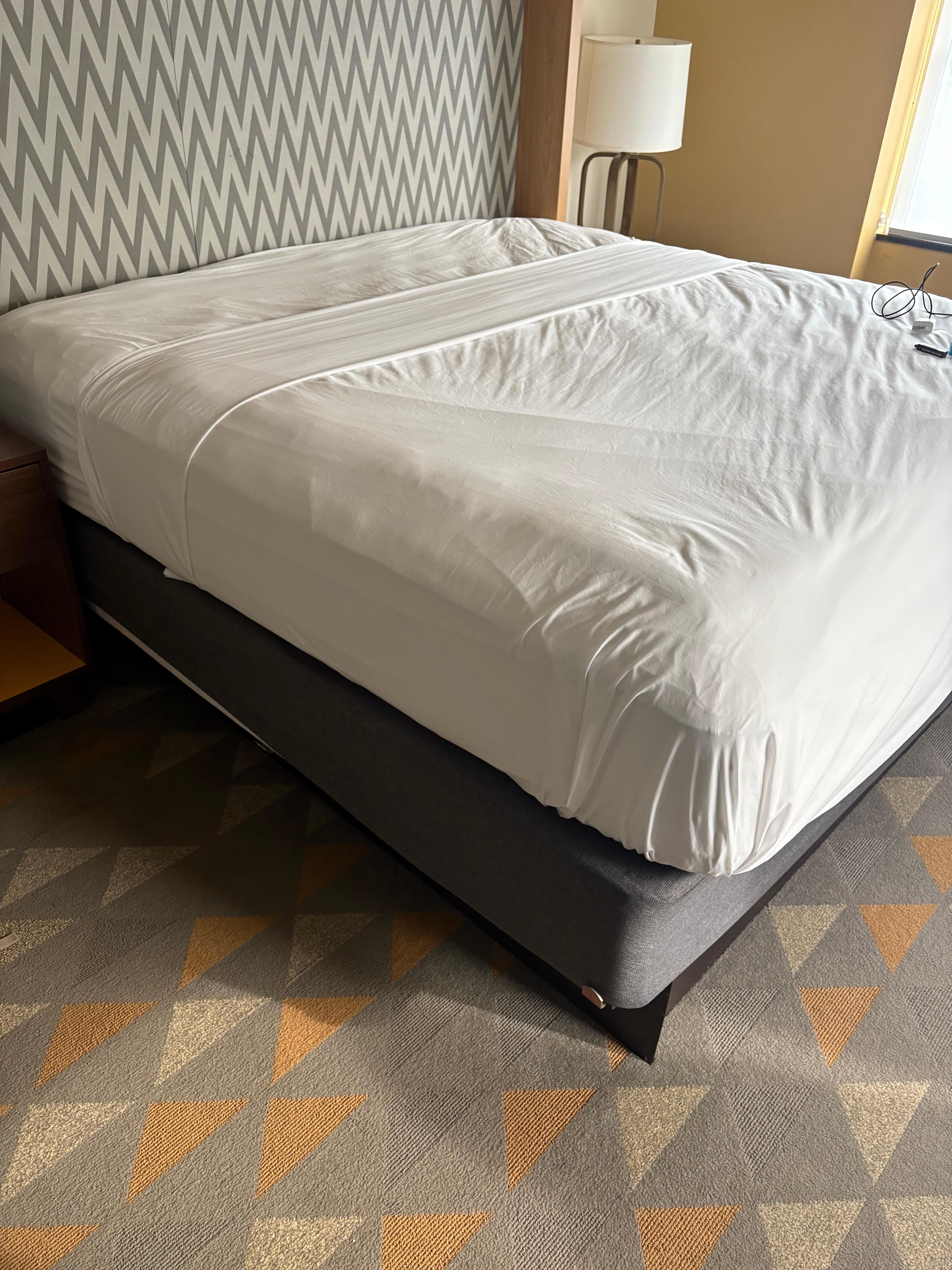How bed look when I arrived second night before I went got a blanket pillows left on chair too