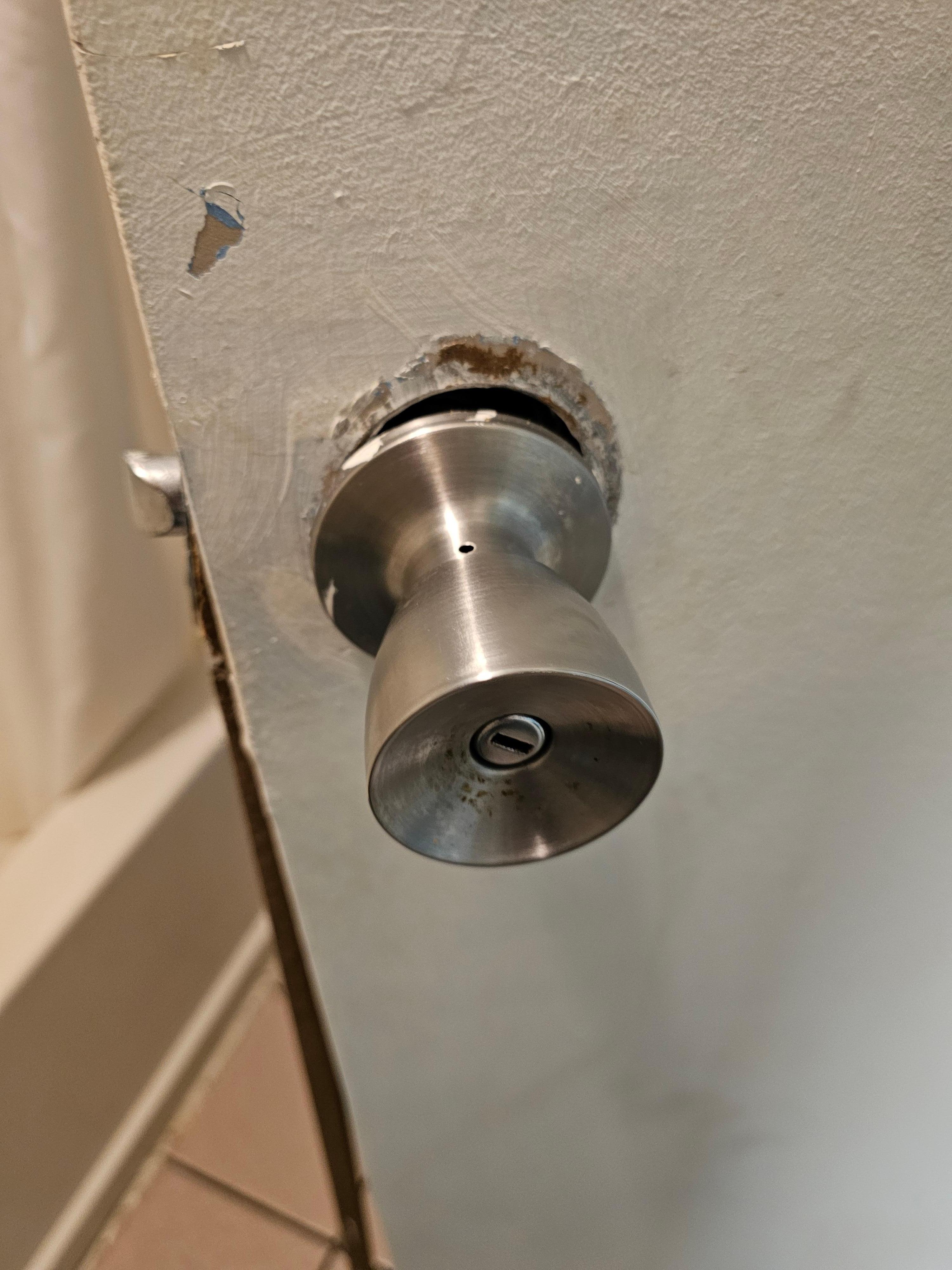 Door handle to bathroom was falling apart.