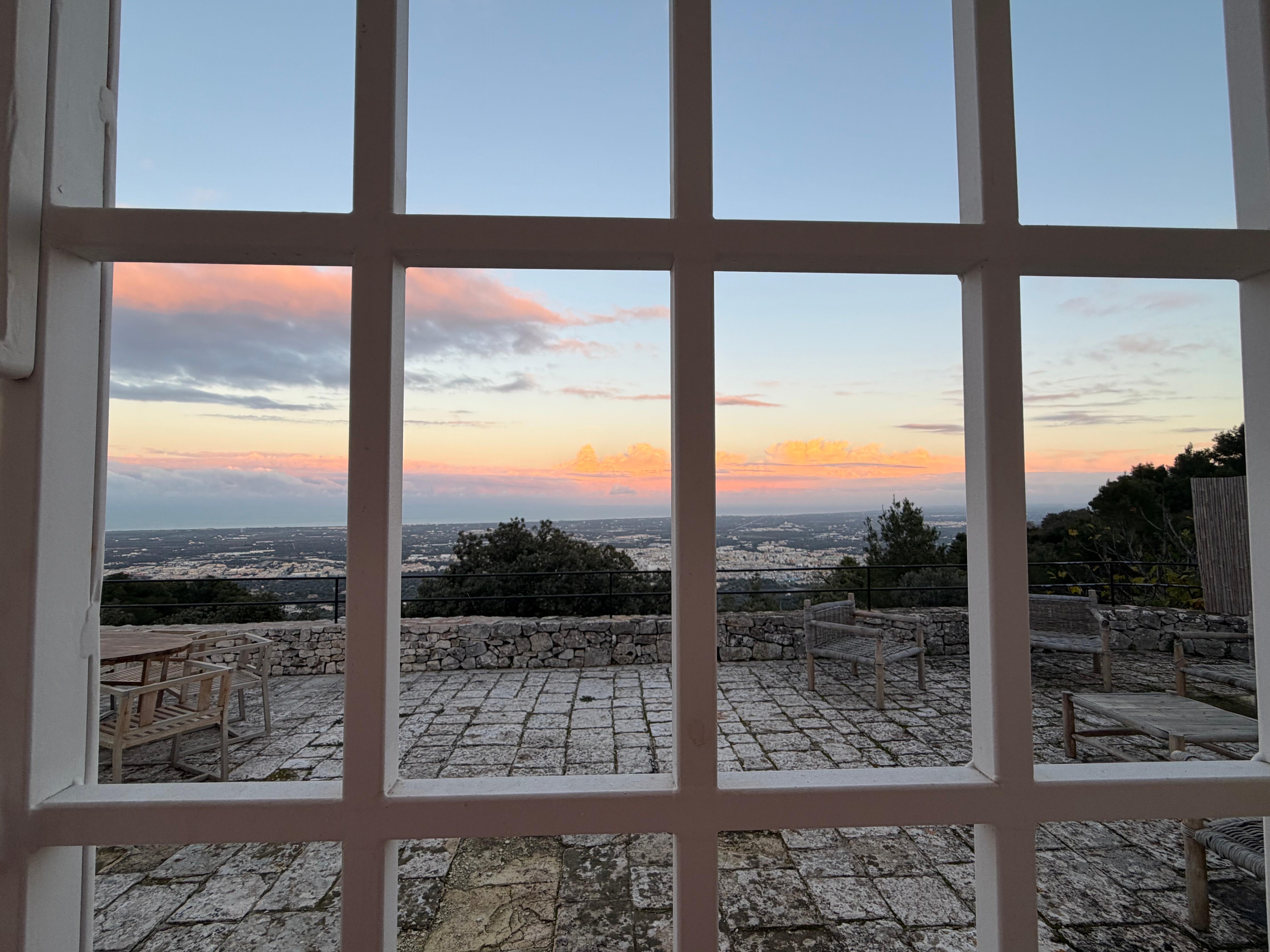 View through doorway