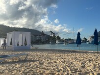 On the beach looking West