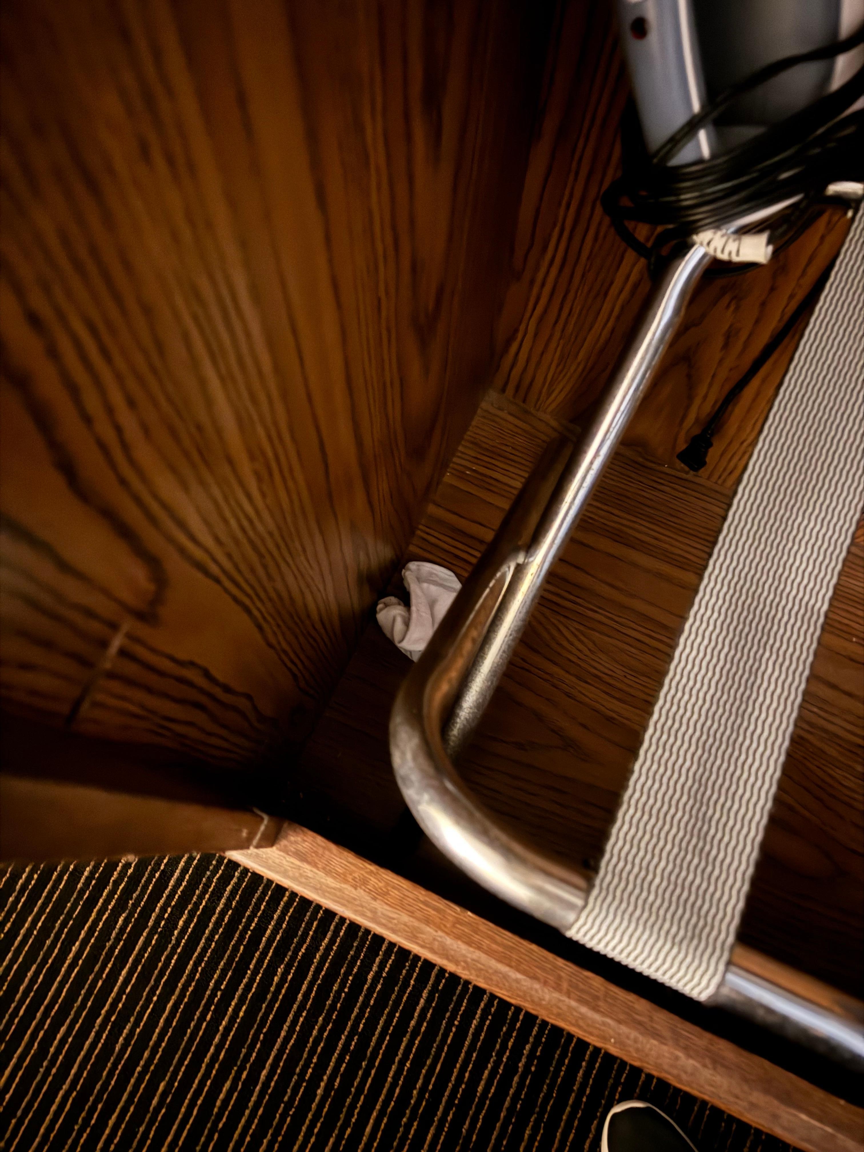 Dirty sock from last guest 