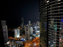 Balcony view at night
