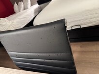 chair has dirt and tore