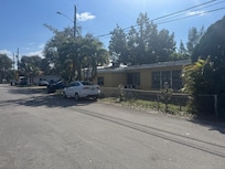 Across the street to the left