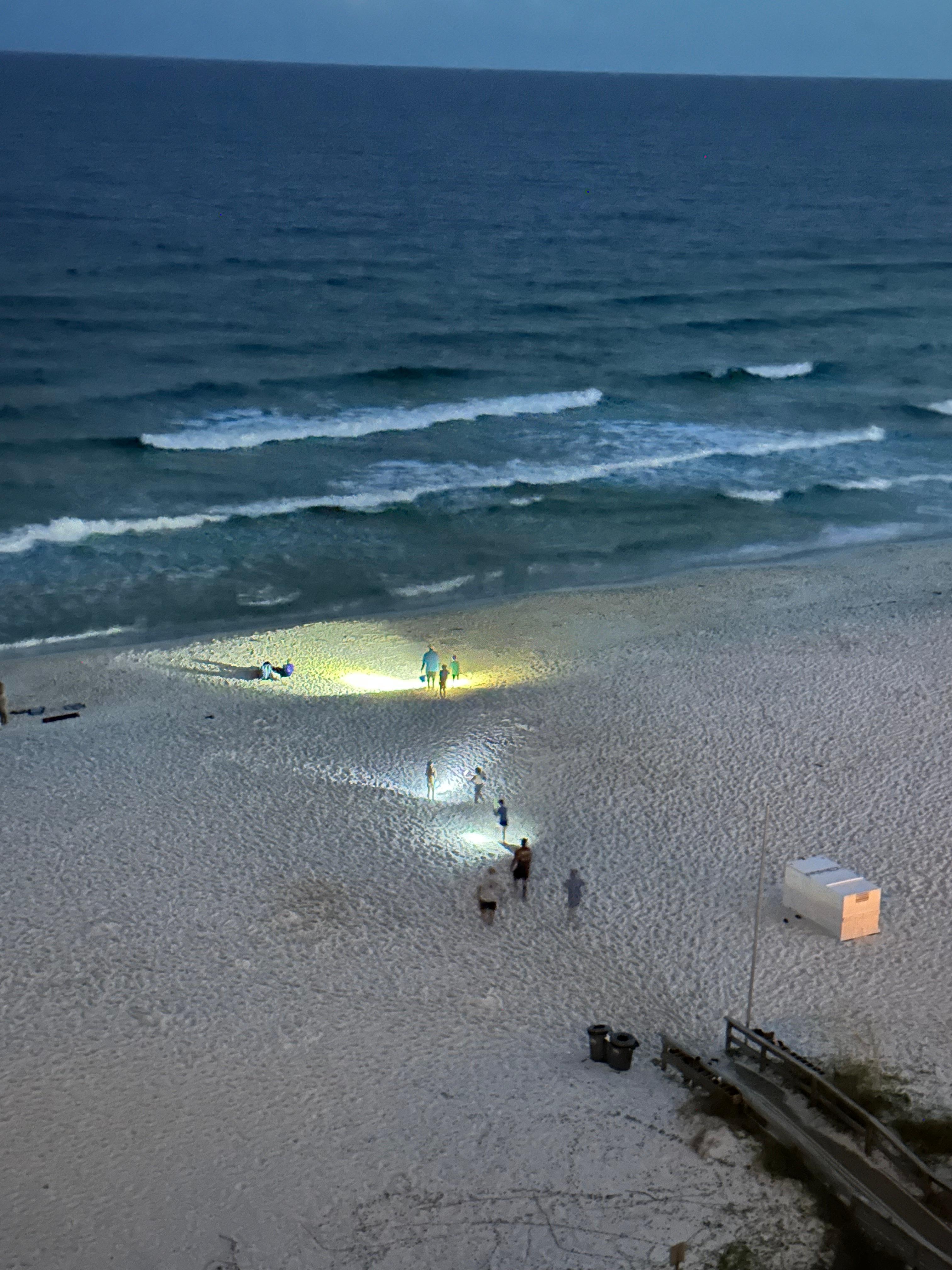 Watching my boys go crab hunting from the balcony. 