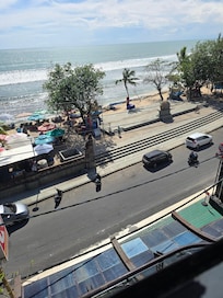 Nyepi Day's Kuta street view from the Heritage Hotel balcony