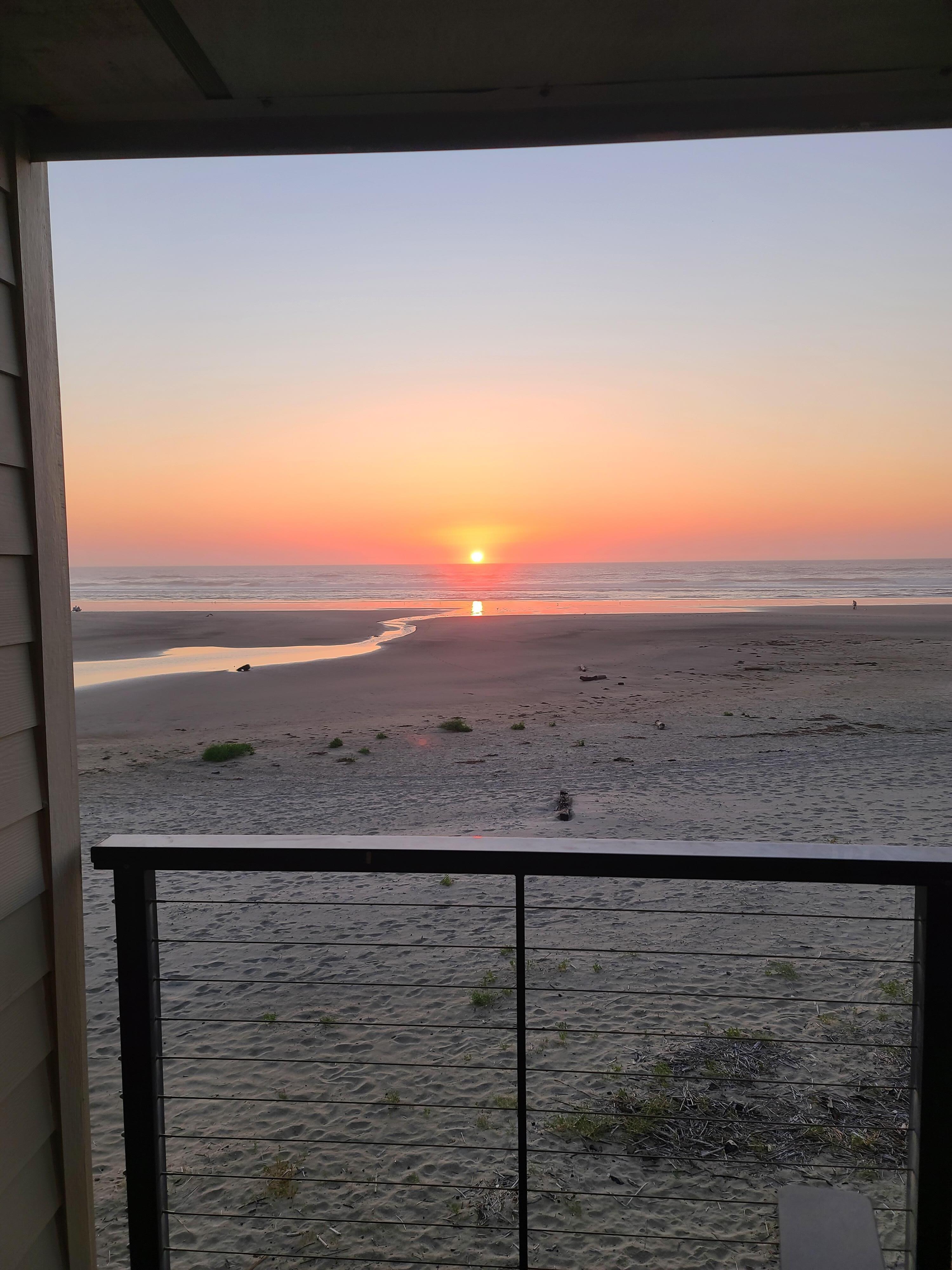 Sunset view from the balcony.