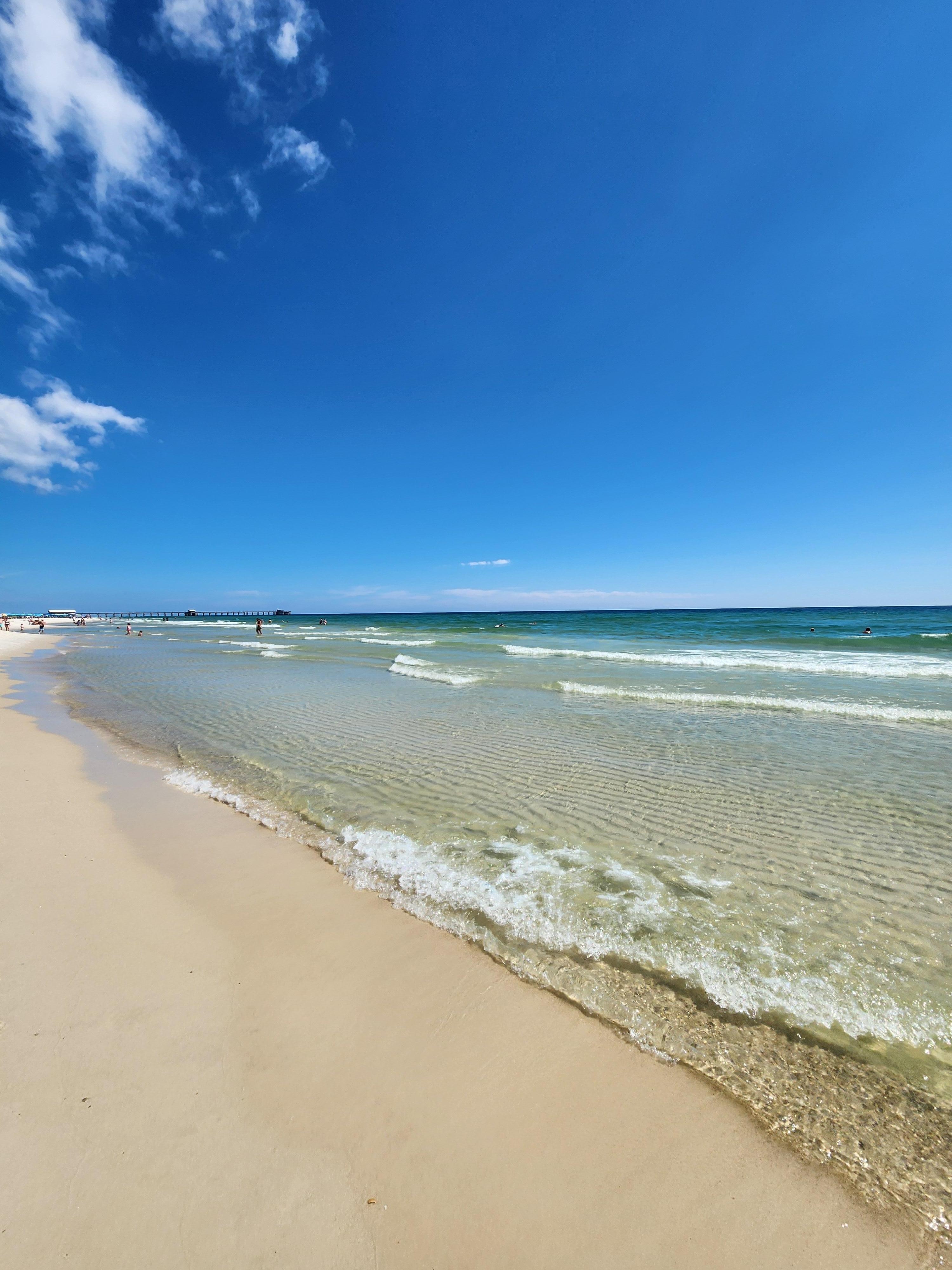 Beach and clear waters!