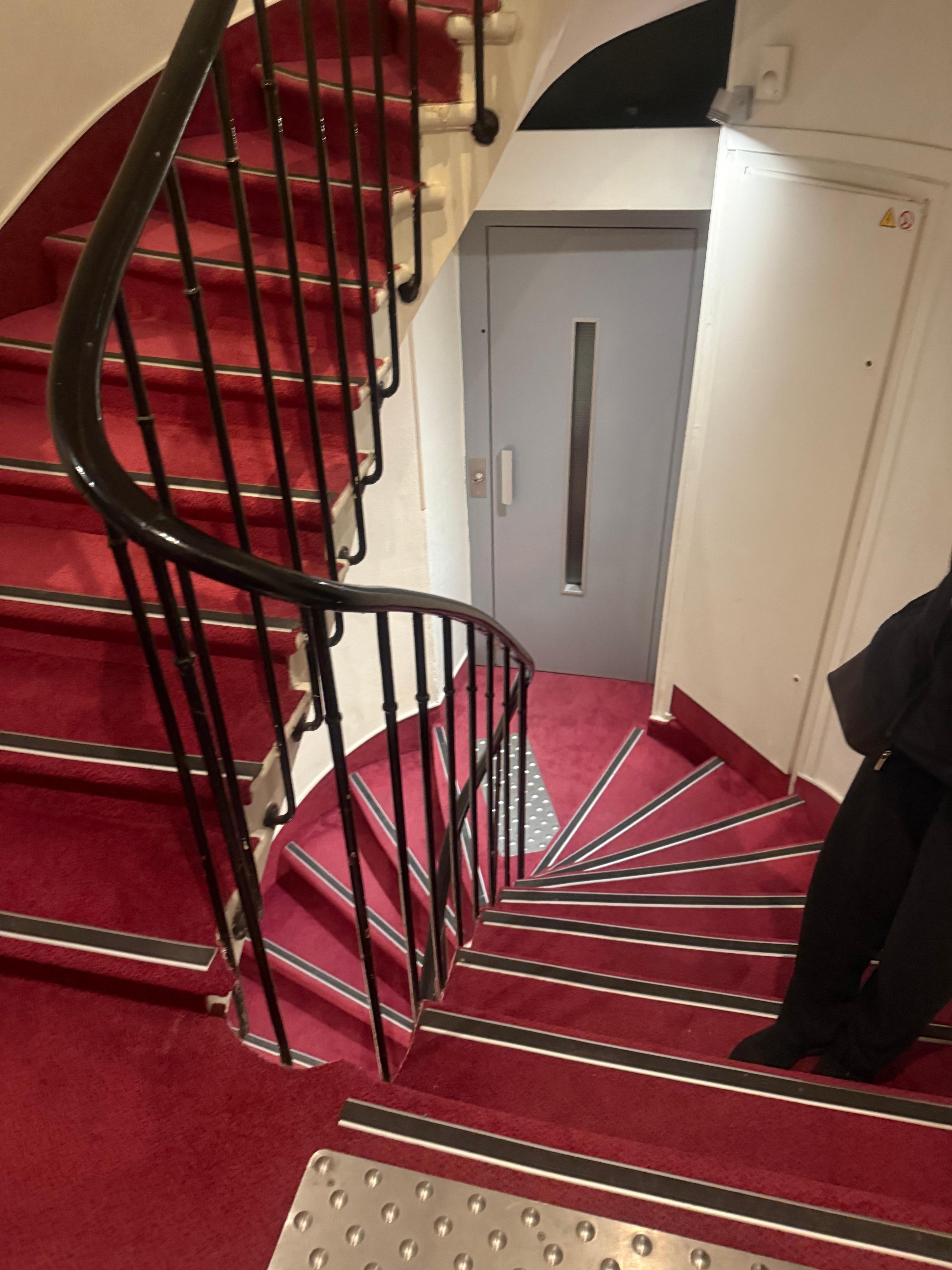 Elevator between floors