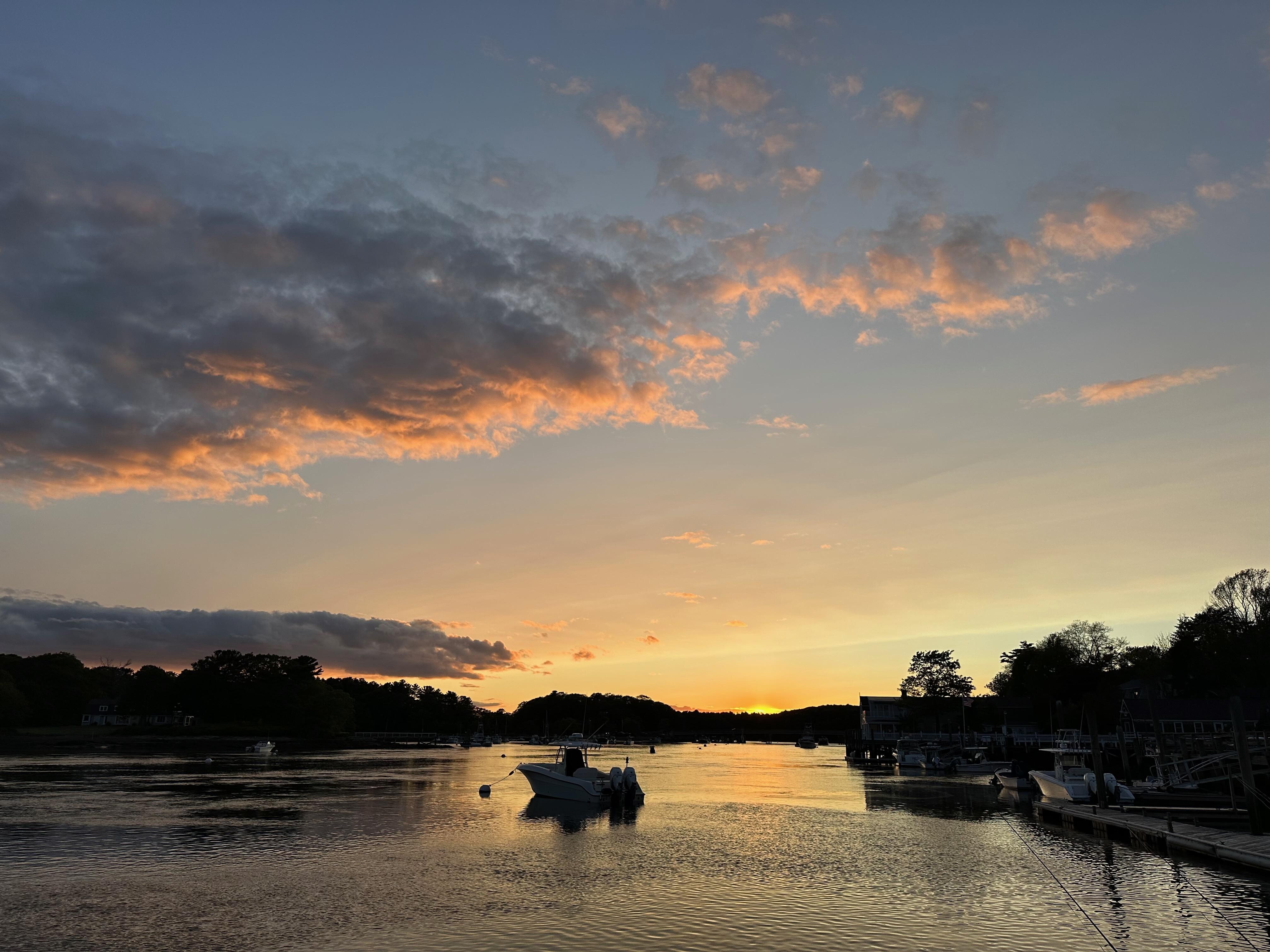 View up river from pier