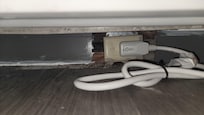 Open hole to the outside where I saw a frog and roach escape my room.