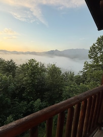 View from master bedroom porch.