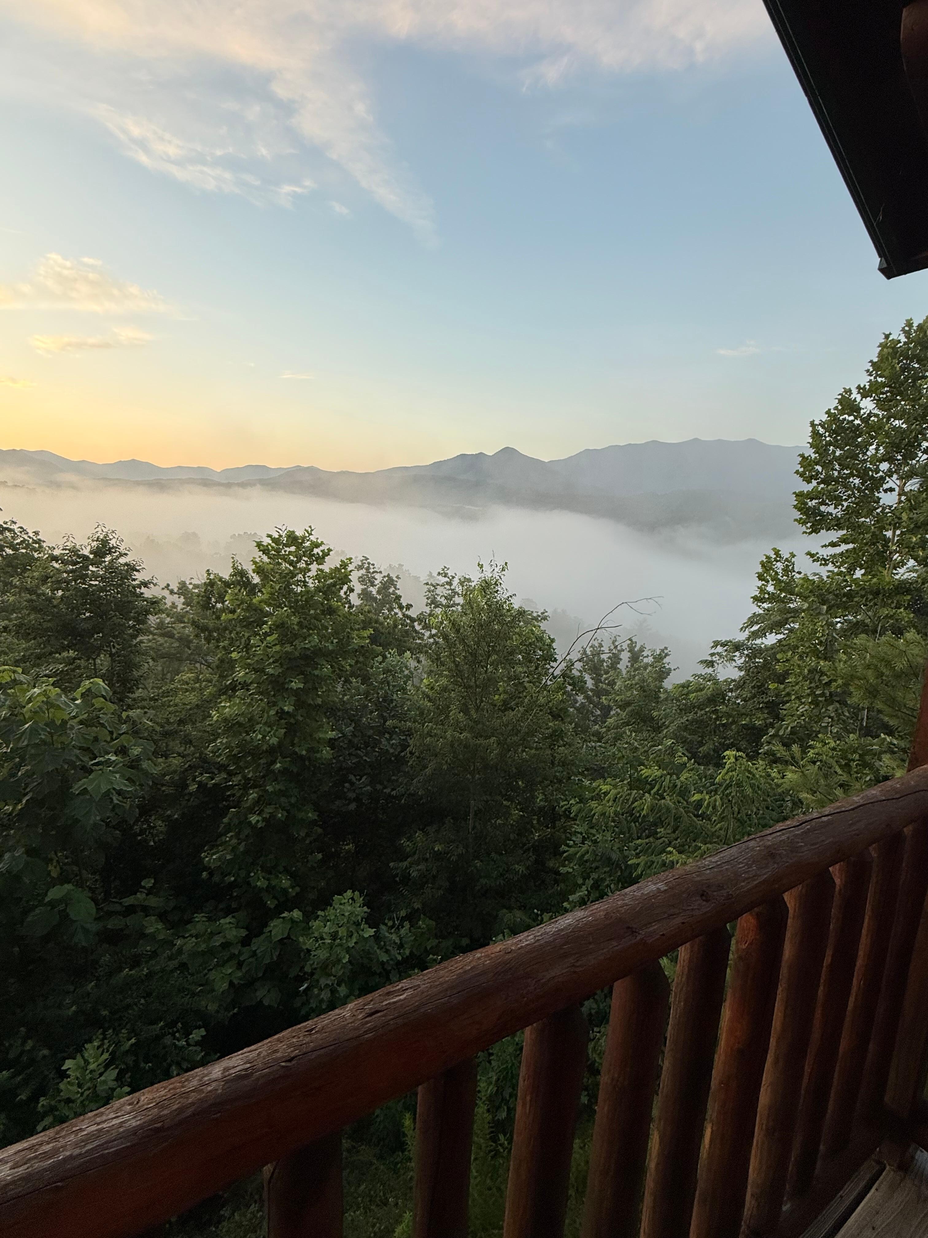 View from master bedroom porch. 