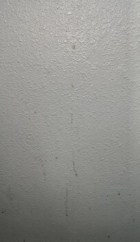 Gunk on bathroom walls