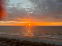 Sun rise from the balcony.