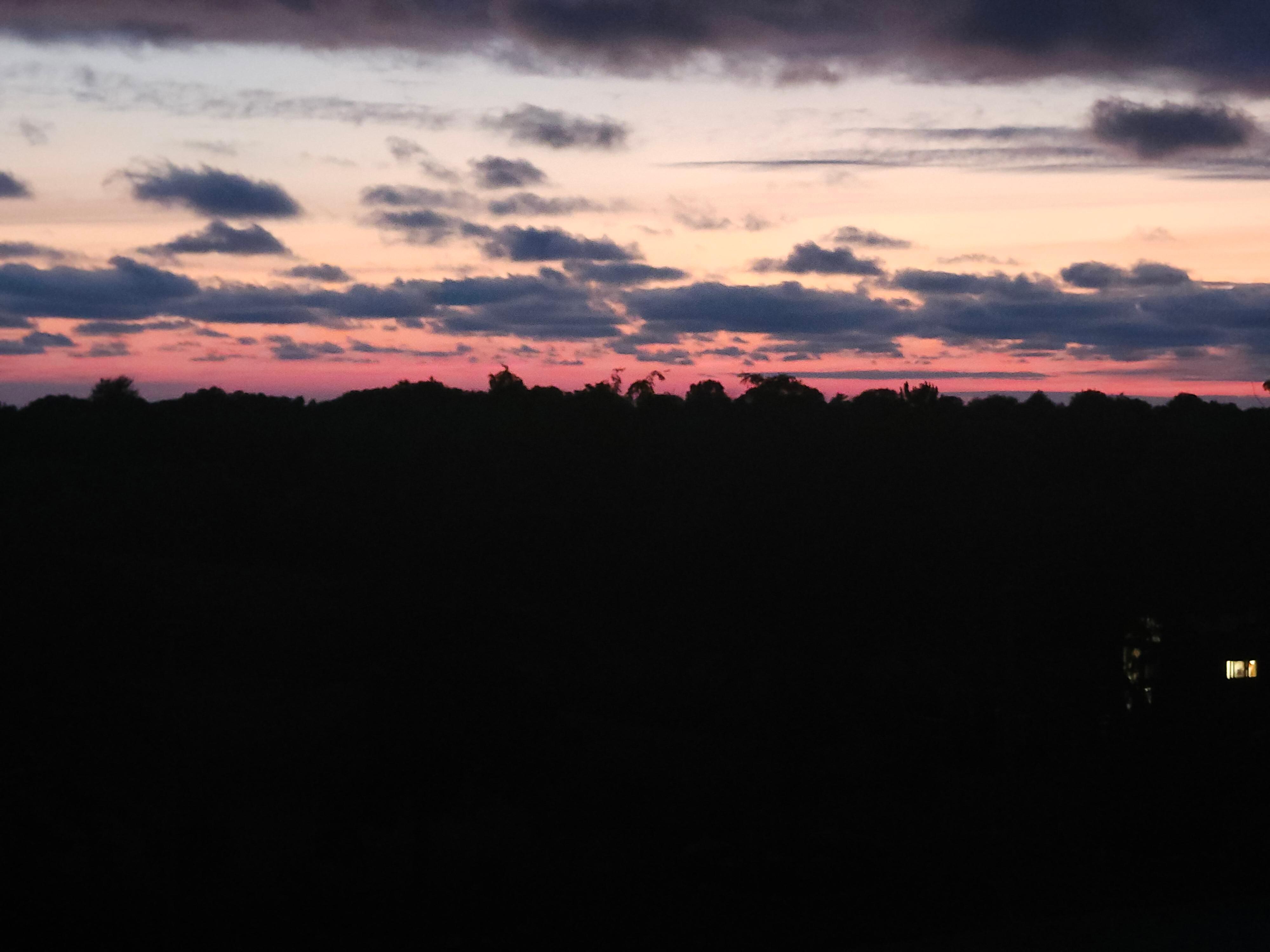 Sunset view from coach house tower 