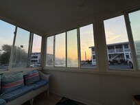Beautiful view of the sunrise from the porch in the morning.