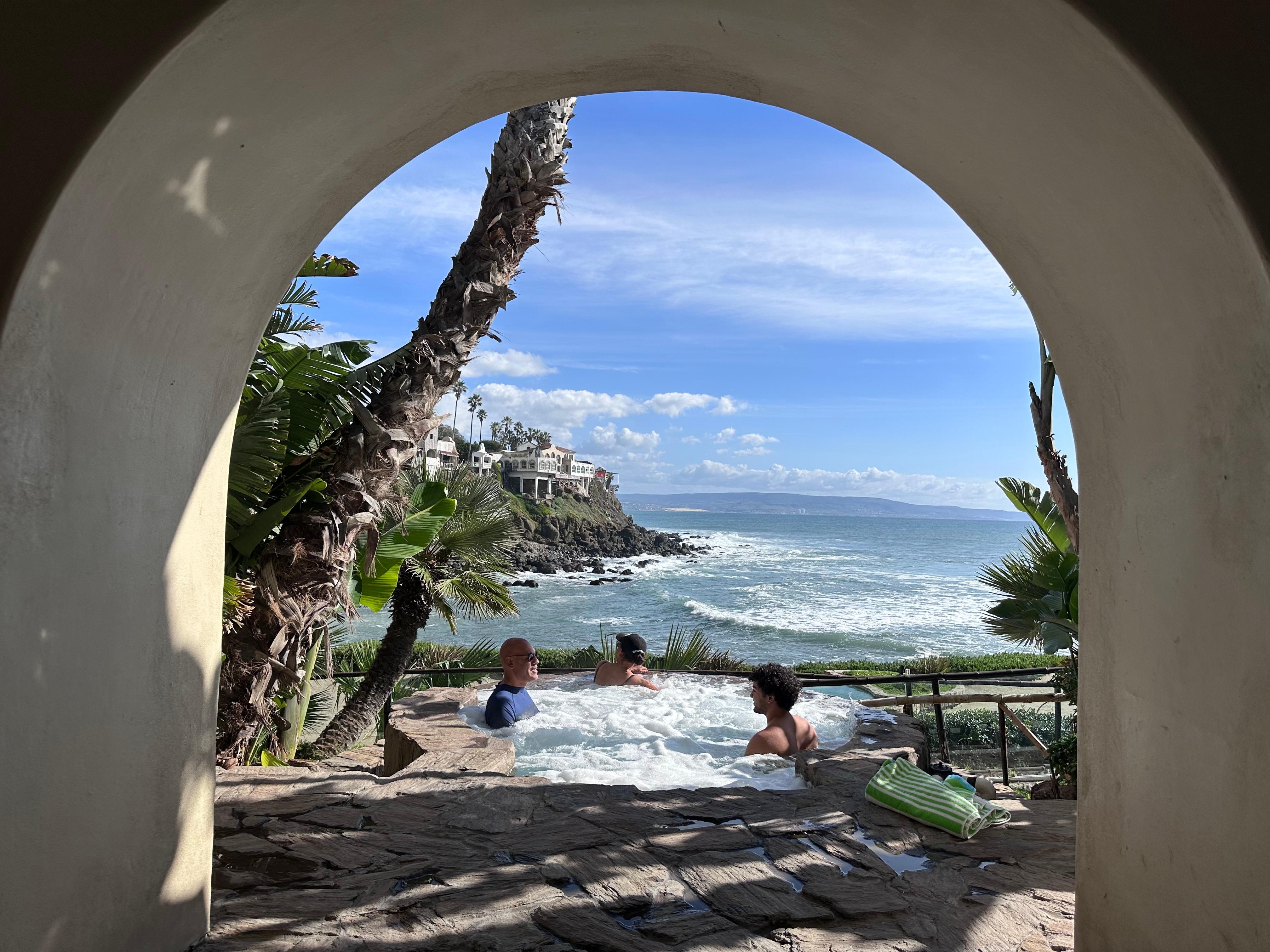 One of 4 or 5 individual hot tubs. Highlight of the property. 