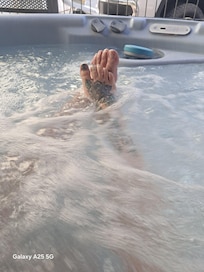 Hot tub was perfect. Coffee in the morning. An afternoon soak. Post dinner wind down. Sometimes a 4th one in there just because.
