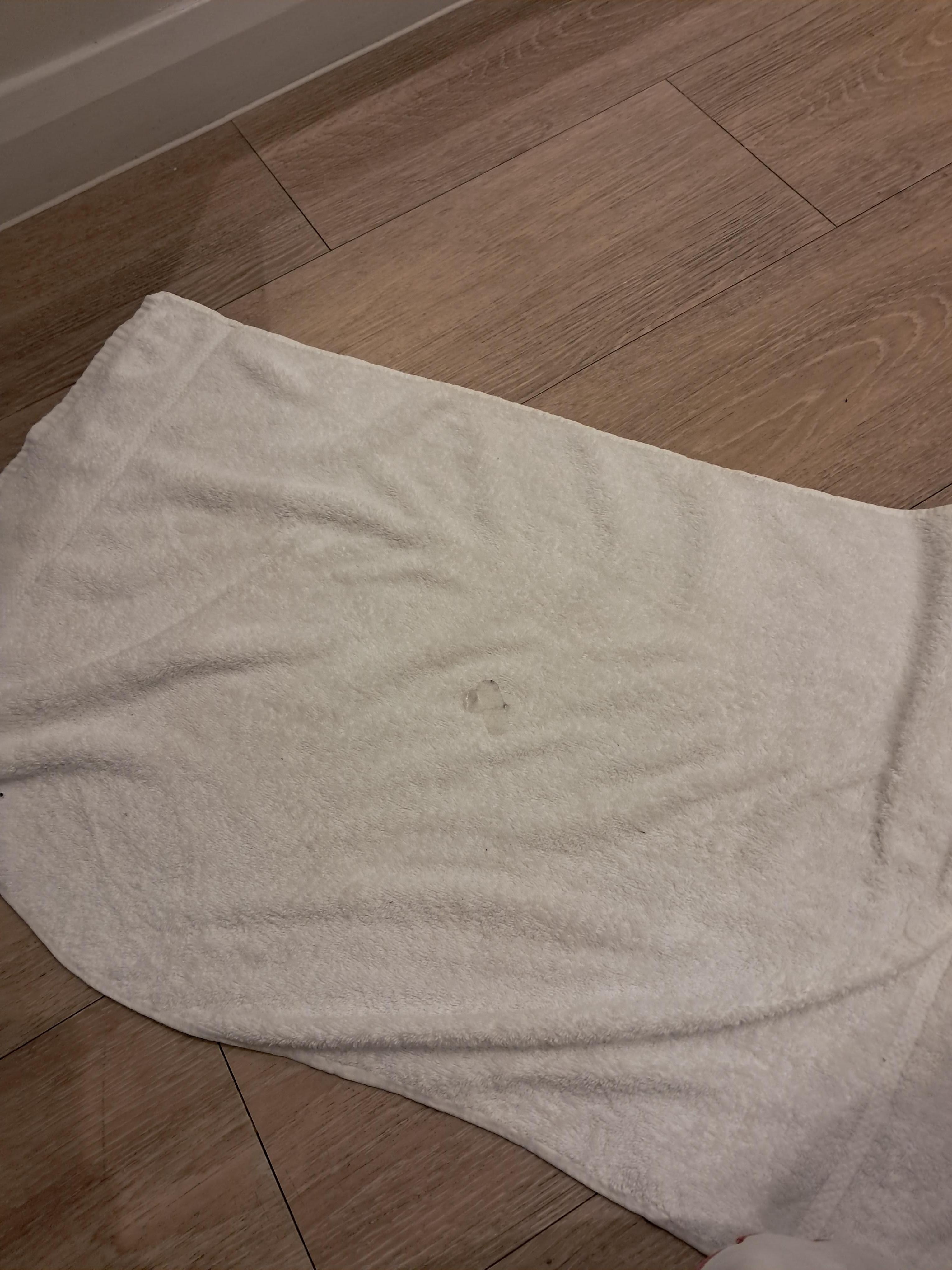 Plasters stuck to towel