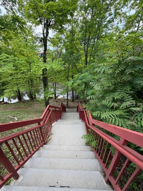 Stairs to stream