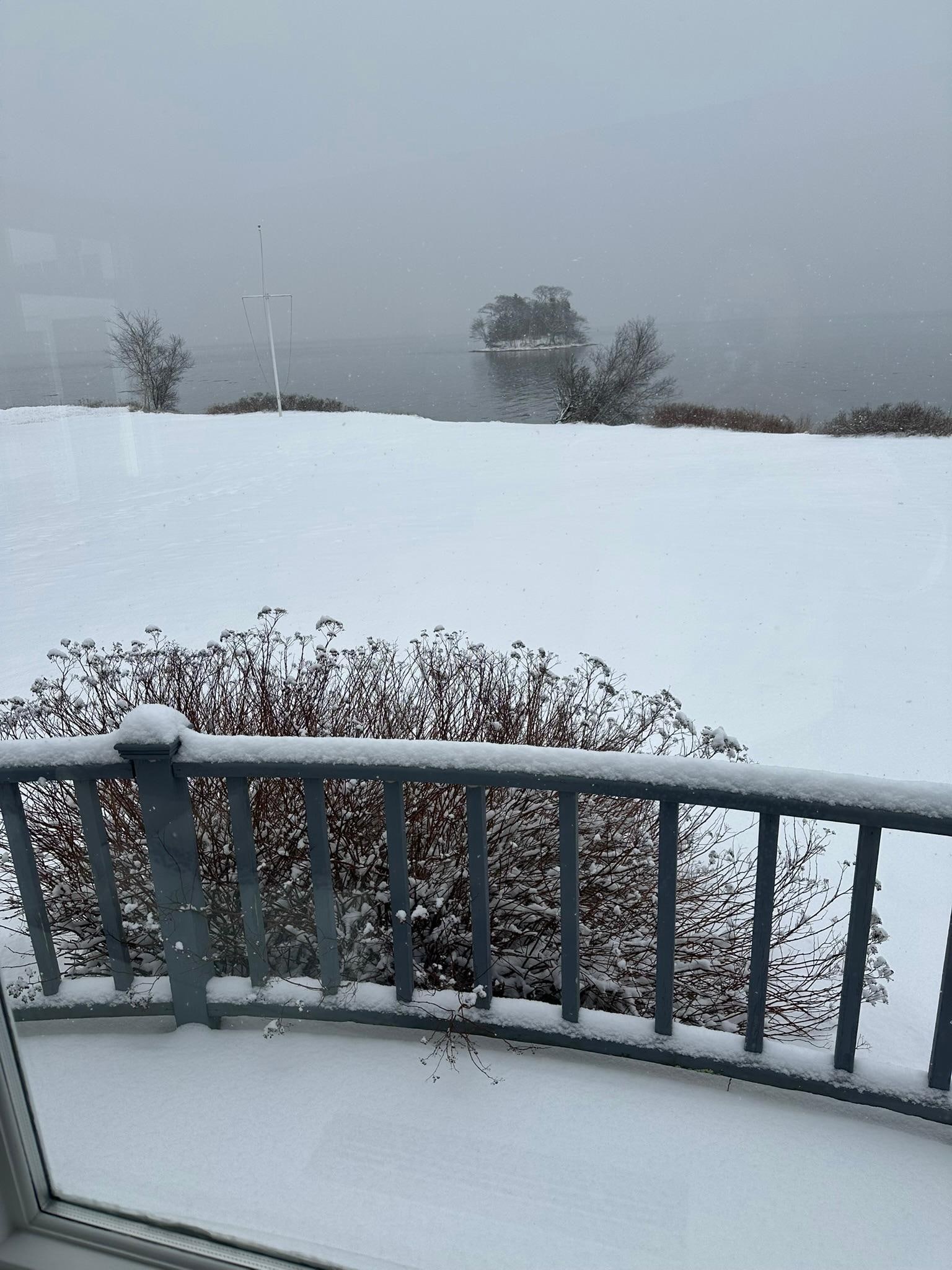 It snowed about 3 inches during our stay