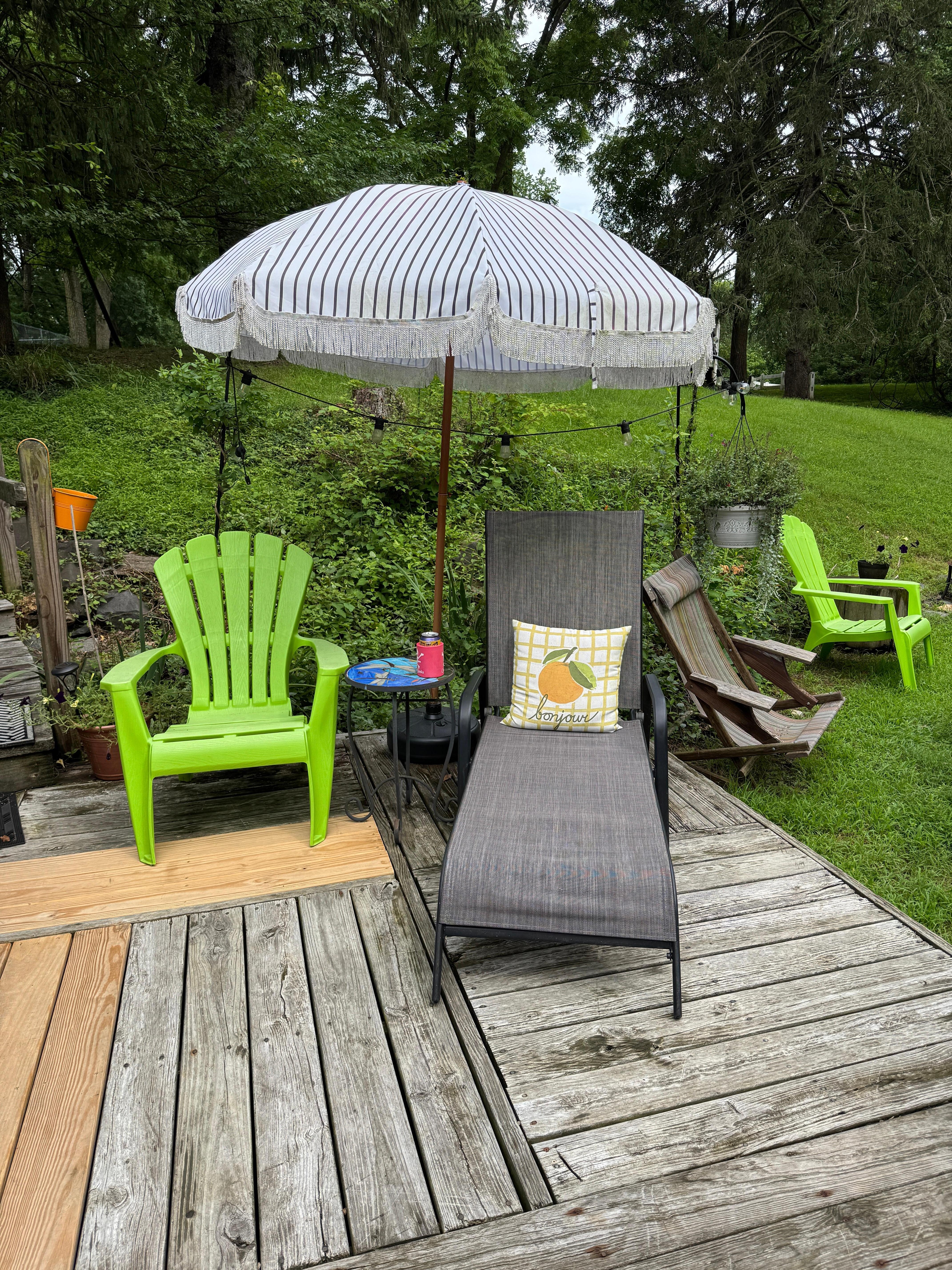 Cozy and comfortable outdoor seating