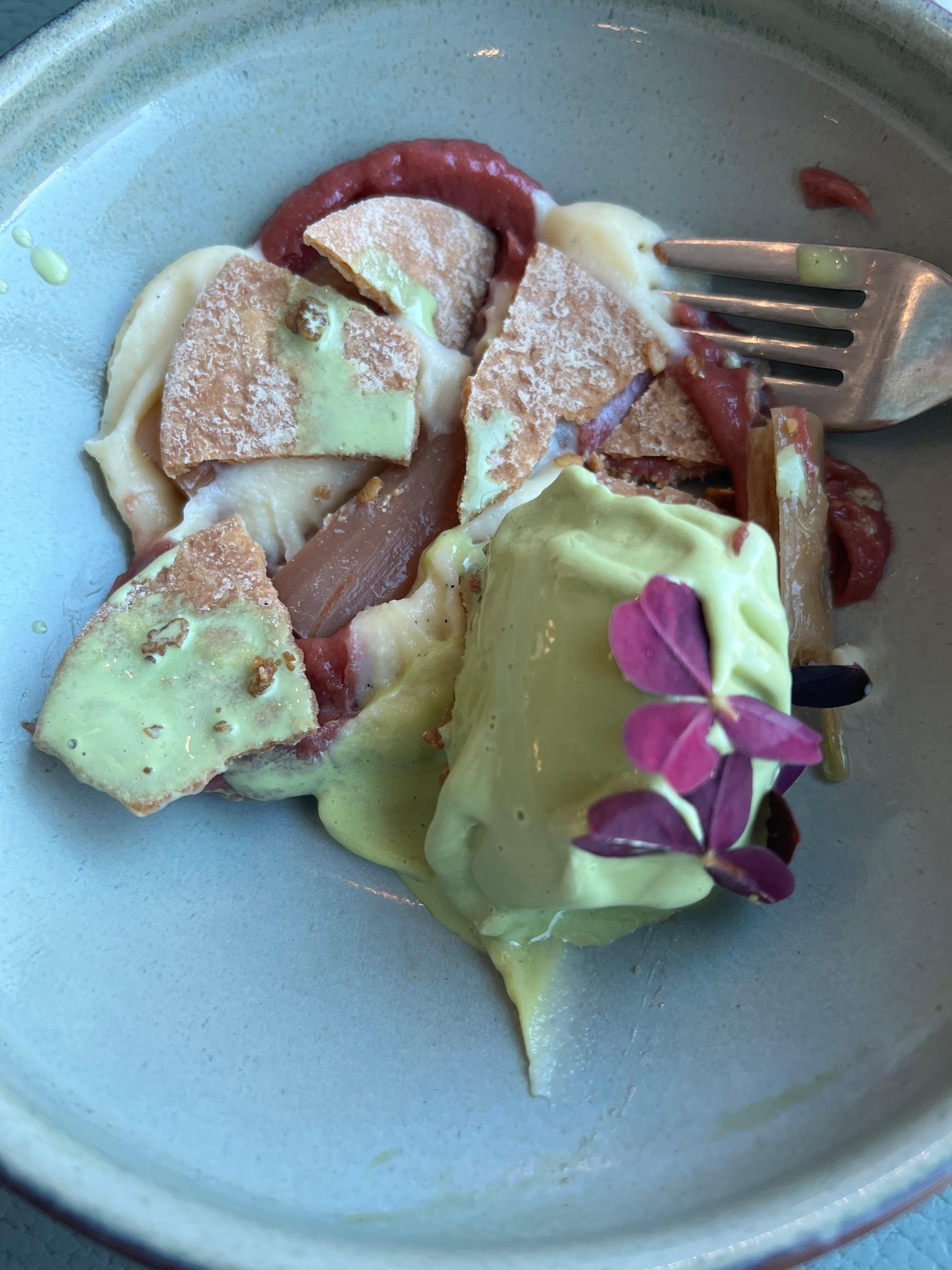 Delicious dessert at the hotel Brasserie.