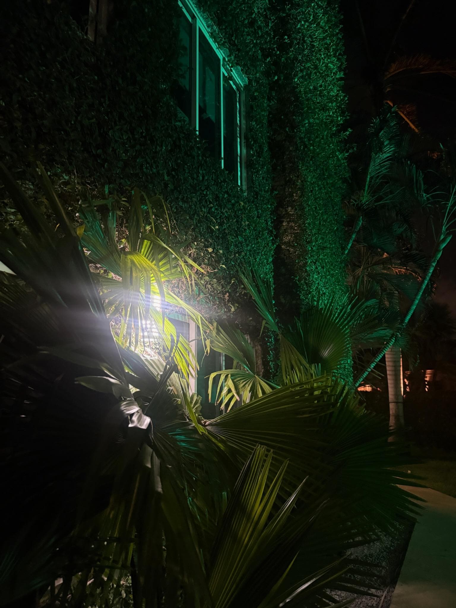 Well lit at night
