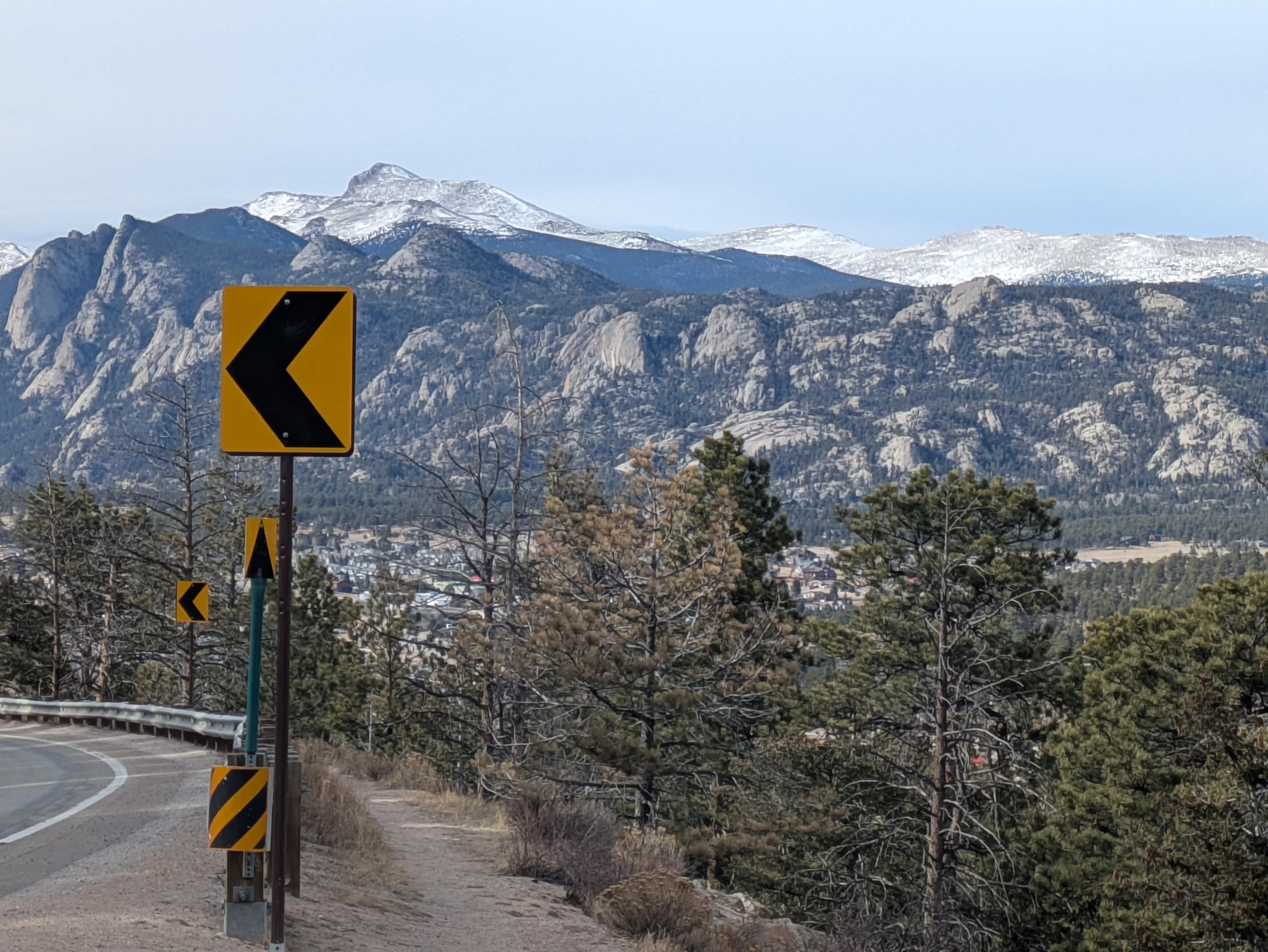 The drive into Estes Park, ten minutes from the rental was breathtaking.